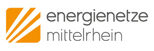 Oranges Logo mit Schriftzug der energienetze mittelrhein