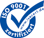 ISO 9001 Zertifizierungs Siegel www.isocert.de